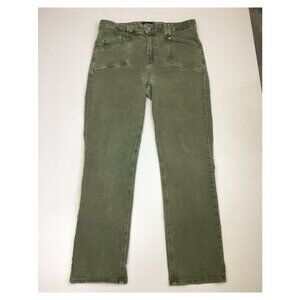 PAIGE Vintage Emerald Moss Wash CINDY 5 Pocket Logo Hardware Jeans